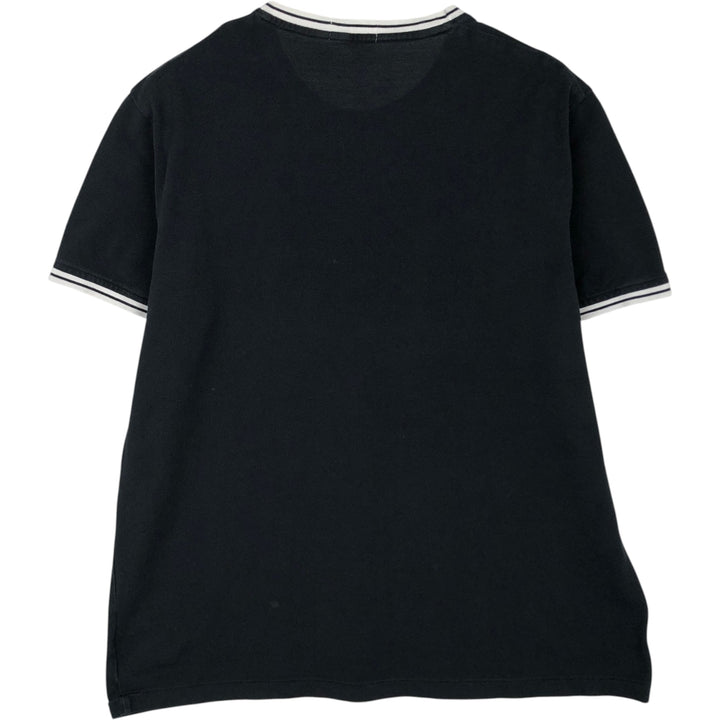 Ralph Lauren POLO RALPH LAUREN Pique short sleeve one point logo T-shirt Men's L size cotton black type Vintage Second Hand