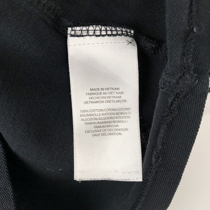 Ralph Lauren POLO RALPH LAUREN Pique short sleeve one point logo T-shirt Men's L size cotton black type Vintage Second Hand