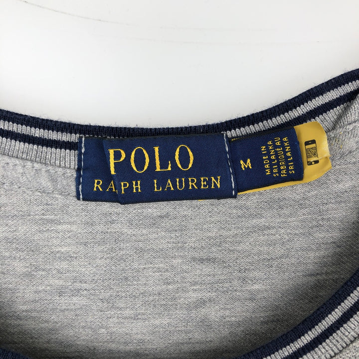 Ralph Lauren POLO RALPH LAUREN Pique short sleeve one point logo T-shirt Men's M size cotton gray type Vintage Second Hand