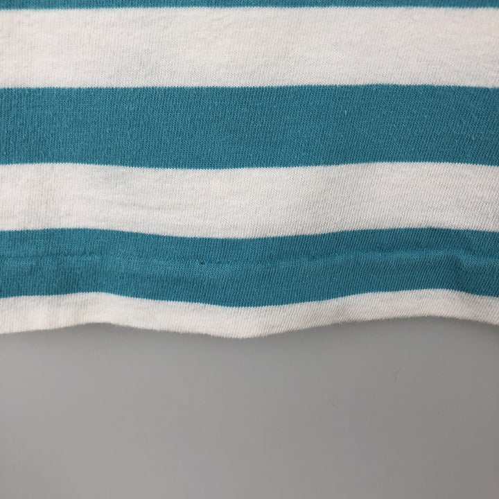 Ralph Lauren POLO RALPH LAUREN CLASSIC FIT Striped Pattern V-Neck Short-Sleeve Pocket T-Shirt (Men's Size S) cotton Blue type light blue Vintage Second Hand