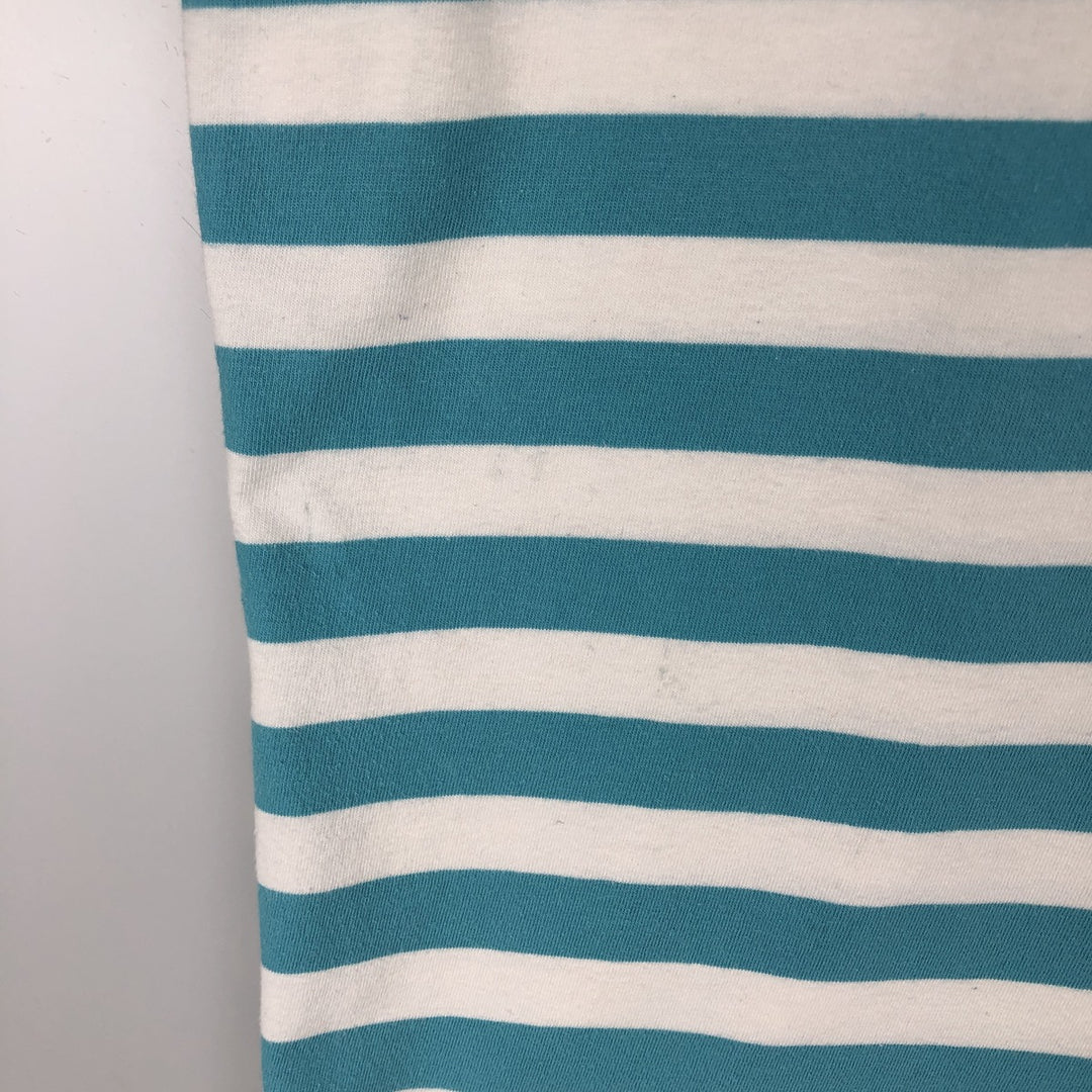 Ralph Lauren POLO RALPH LAUREN CLASSIC FIT Striped Pattern V-Neck Short-Sleeve Pocket T-Shirt (Men's Size S) cotton Blue type light blue Vintage Second Hand