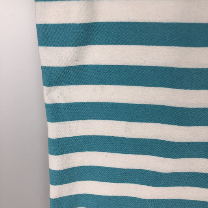 Ralph Lauren POLO RALPH LAUREN CLASSIC FIT Striped Pattern V-Neck Short-Sleeve Pocket T-Shirt (Men's Size S) cotton Blue type light blue Vintage Second Hand