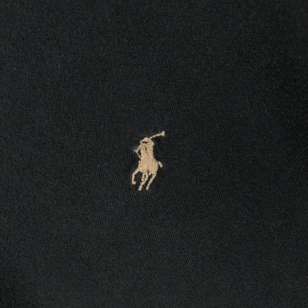 Ralph Lauren POLO by Ralph Lauren short sleeve one point logo T-shirt men's L size cotton black type Vintage Second Hand