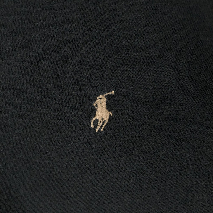 Ralph Lauren POLO by Ralph Lauren short sleeve one point logo T-shirt men's L size cotton black type Vintage Second Hand