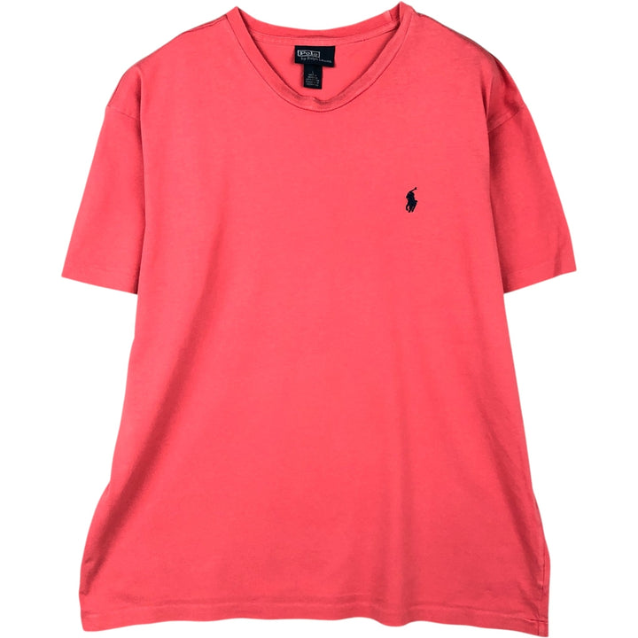 Ralph Lauren POLO by Ralph Lauren short sleeve one point logo T-shirt men's L size cotton pink type Vintage Second Hand