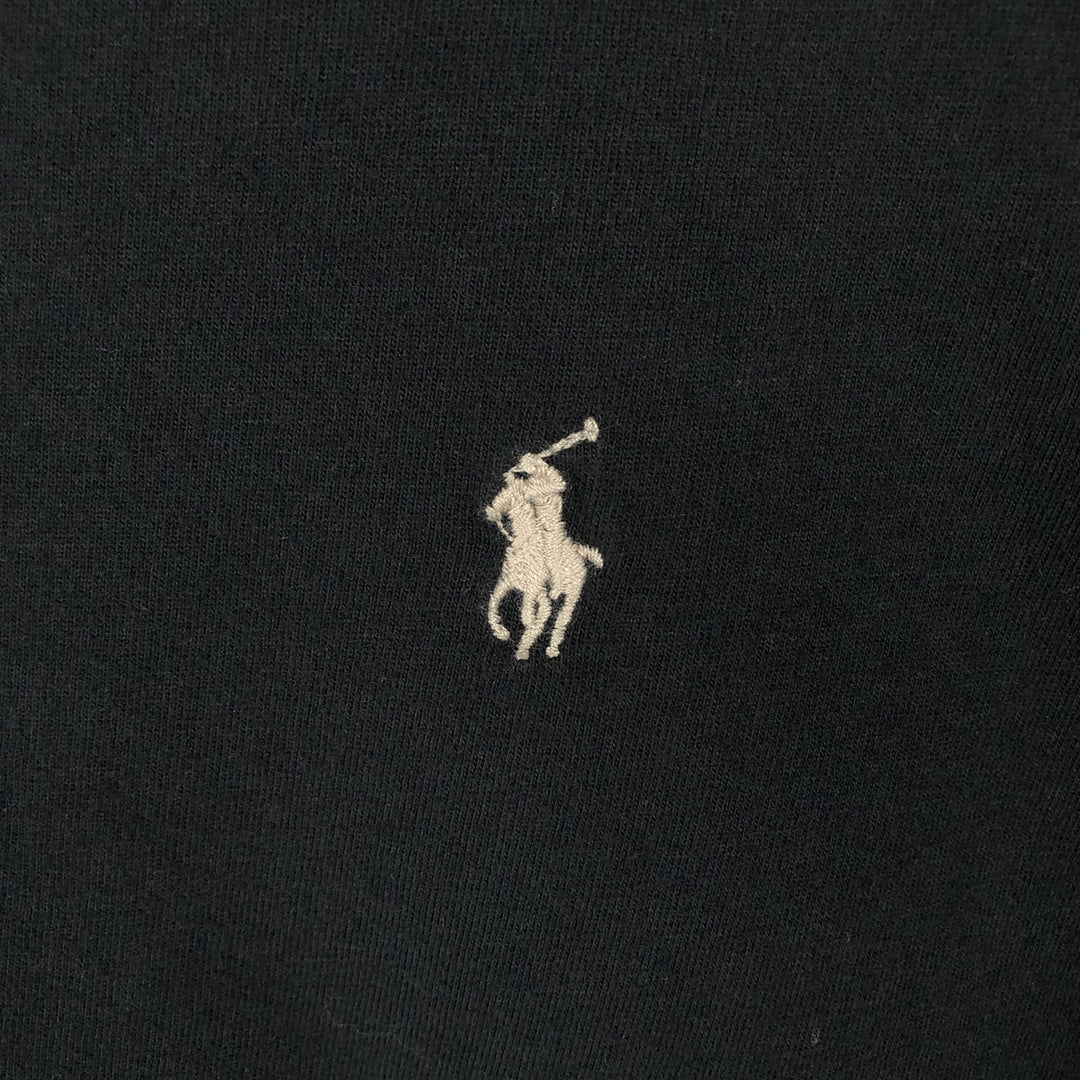 Ralph Lauren POLO by Ralph Lauren short sleeve one point logo T-shirt men's L size cotton black type Vintage Second Hand