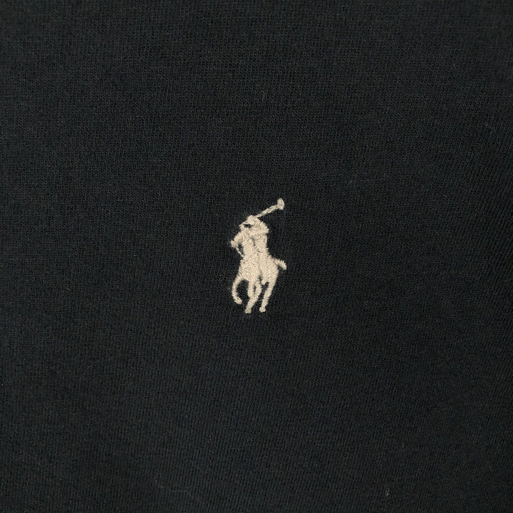 Ralph Lauren POLO by Ralph Lauren short sleeve one point logo T-shirt men's L size cotton black type Vintage Second Hand