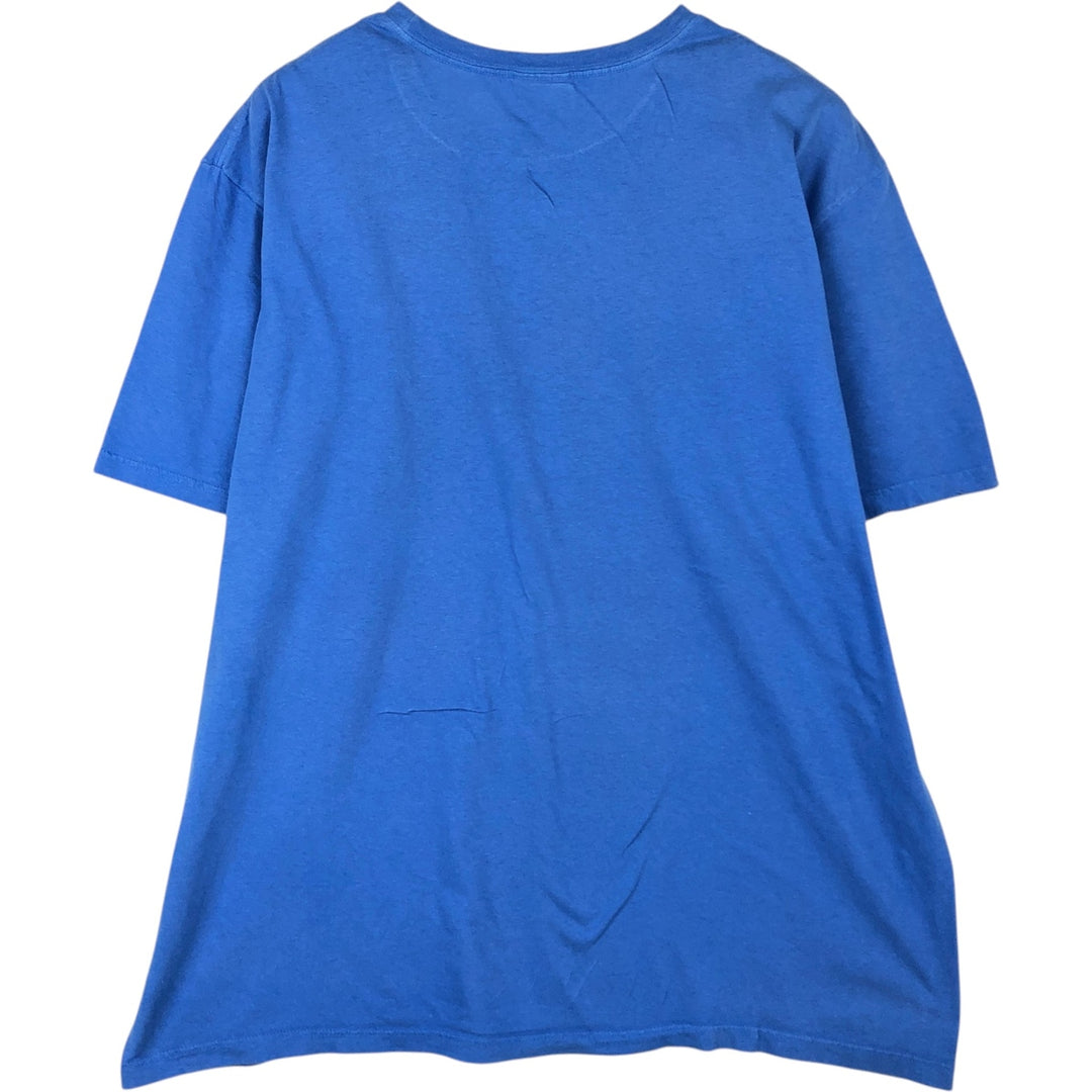 Ralph Lauren POLO by Ralph Lauren Short-Sleeve T-Shirt with One-Point Logo, Men's Size XL (approx.) cotton blue type Vintage Second Hand