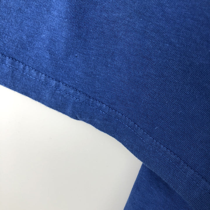 Ralph Lauren POLO by Ralph Lauren Short-Sleeve T-Shirt with One-Point Logo, Men's Size XL (approx.) cotton blue type Vintage Second Hand