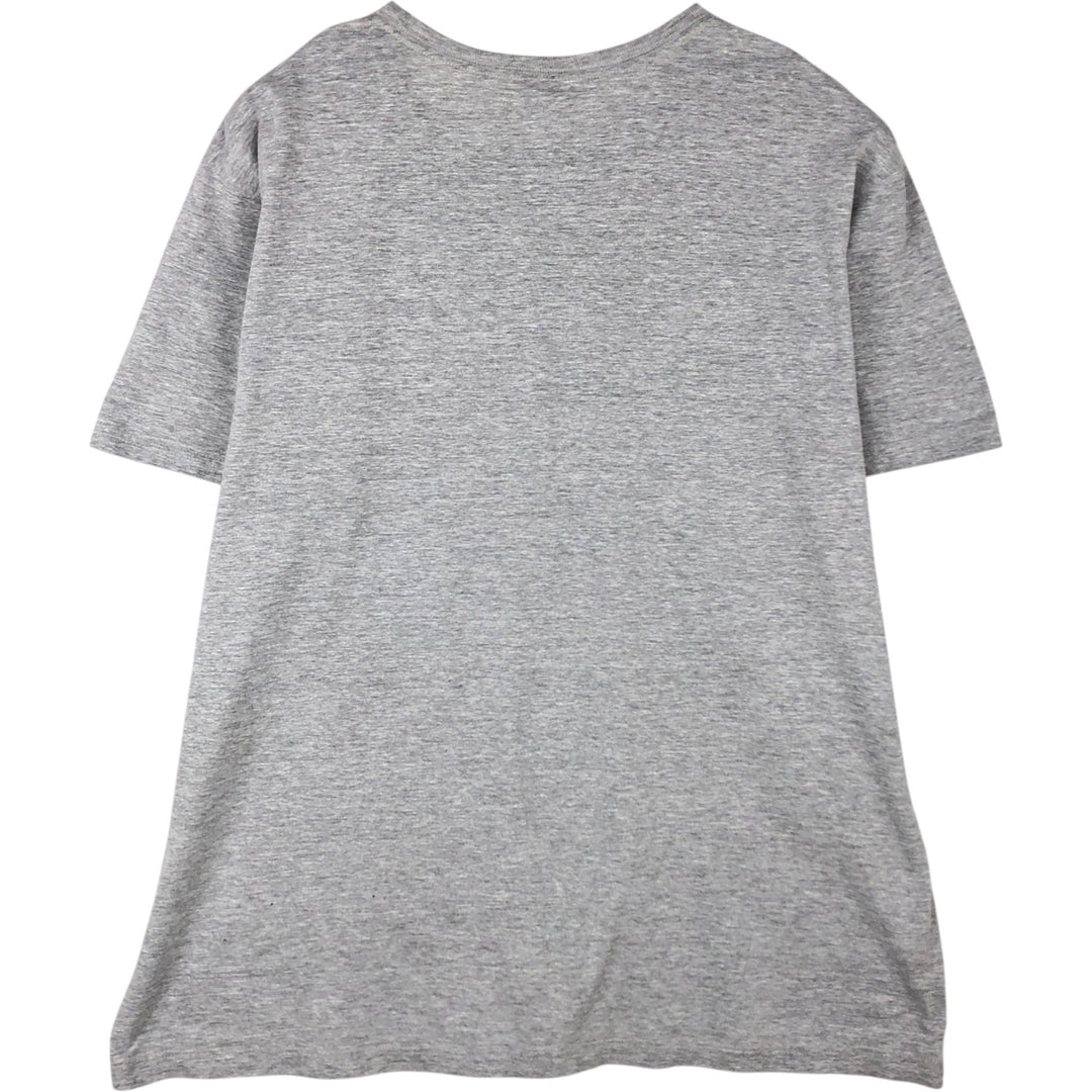 Ralph Lauren POLO by Ralph Lauren Short-Sleeve T-Shirt with One-Point Logo, Men's Size XL (approx.) cotton gray type Vintage Second Hand