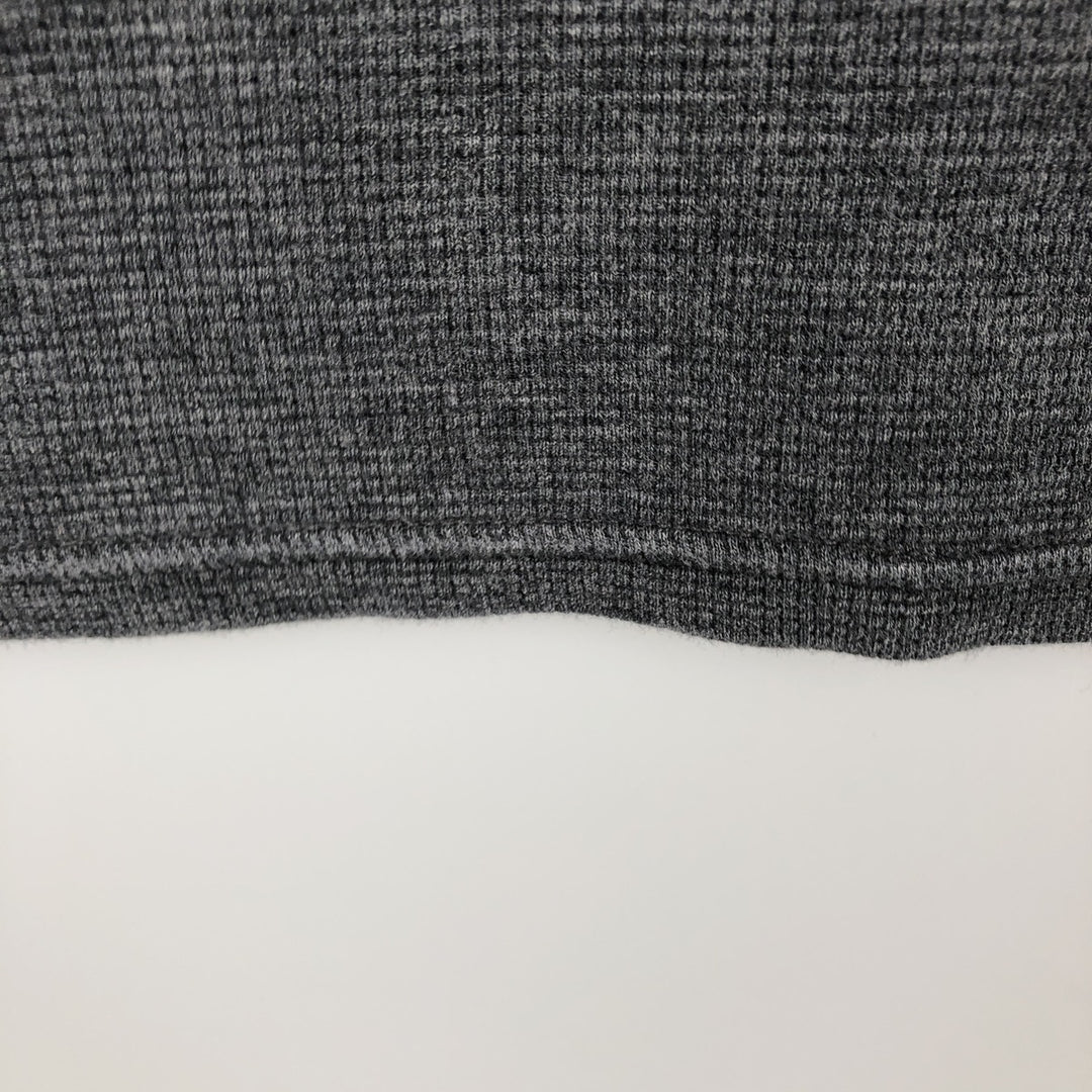 Ralph Lauren POLO RALPH LAUREN Thermal Waffle Short-Sleeve T-Shirt with One-Point Logo, Men's Size XL (approx.) cotton gray type Vintage Second Hand