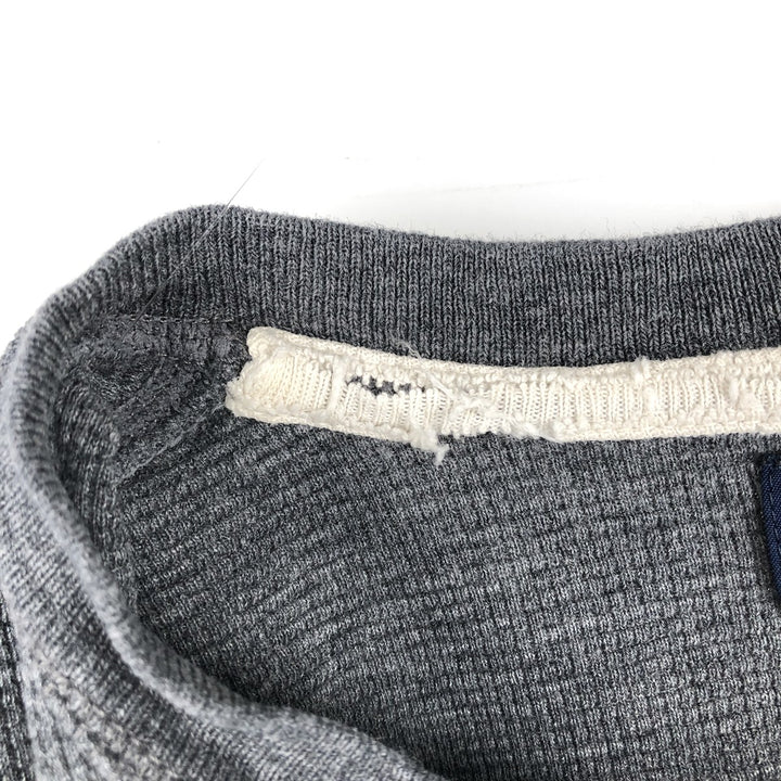 Ralph Lauren POLO RALPH LAUREN Thermal Waffle Short-Sleeve T-Shirt with One-Point Logo, Men's Size XL (approx.) cotton gray type Vintage Second Hand