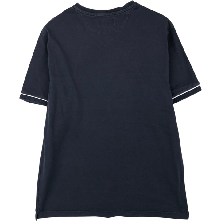Ralph Lauren CHAPS V-neck short-sleeved logo T-shirt, men's size L (approx.) cotton navy blue type Vintage Second Hand