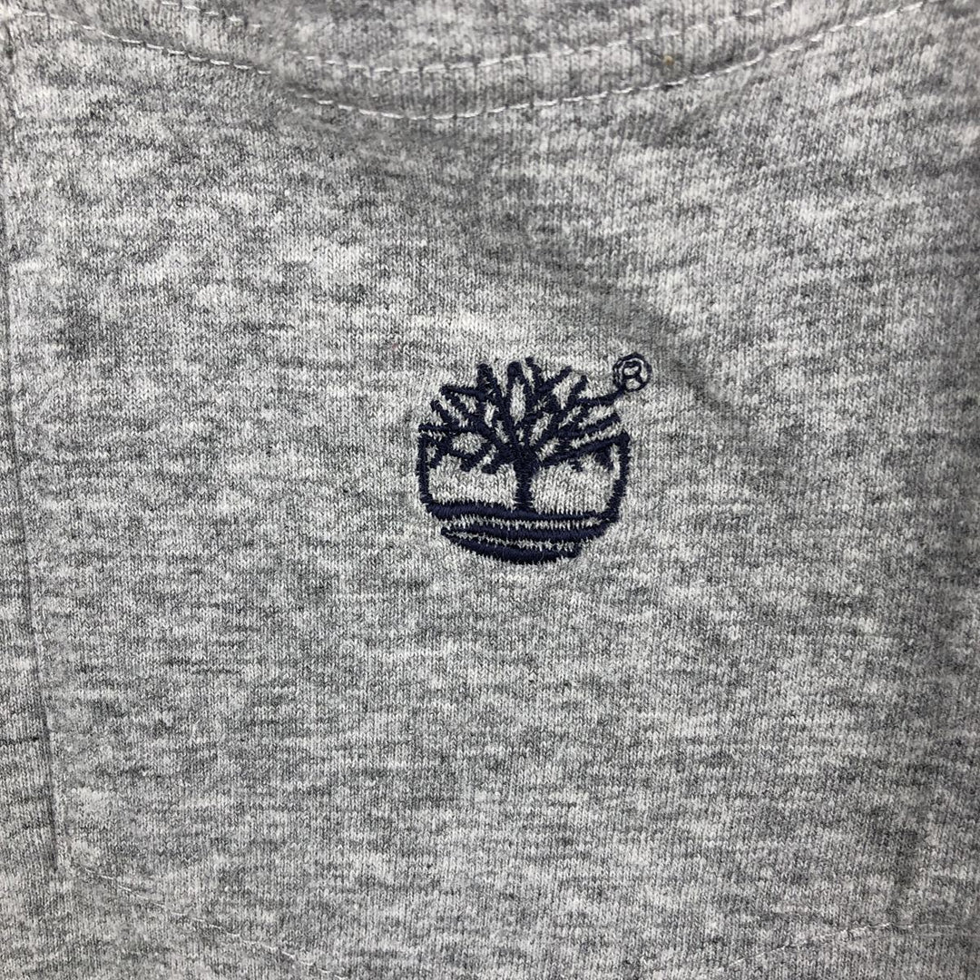 90s-00'S Timberland WEATHERGEAR Short-Sleeve T-Shirt with One-Point Logo Pocket, Men's Size L (approx.) unclear gray type Vintage Second Hand
