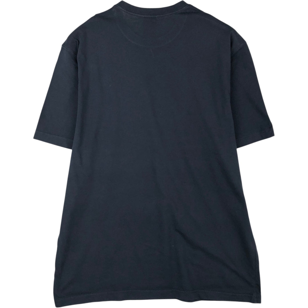 Ralph Lauren CHAPS Short-Sleeve Logo T-Shirt, Men's Size L (approx.) cotton navy blue type Vintage Second Hand