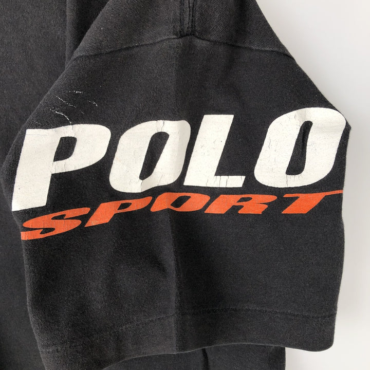 90'S Ralph Lauren POLO SPORT Short-Sleeve Printed T-Shirt, Men's Size M (approx.), Vintage cotton black type Vintage Second Hand