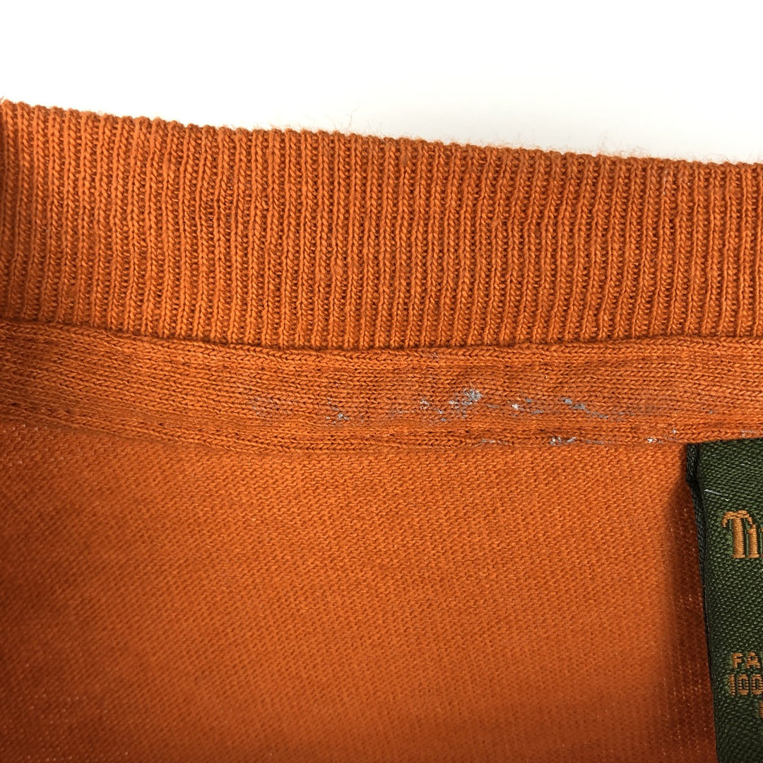 90'S Timberland Short-Sleeve Logo T-Shirt, Made in USA, Men's Size M (Equivalent), Vintage cotton orange type Vintage Second Hand