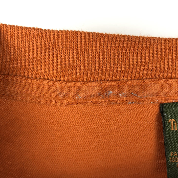 90'S Timberland Short-Sleeve Logo T-Shirt, Made in USA, Men's Size M (Equivalent), Vintage cotton orange type Vintage Second Hand