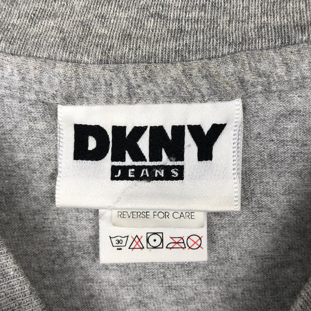 90'S Donna Karan New York DKNY JEANS Short Sleeve Logo T-Shirt, Made in USA, Men's XL, Vintage cotton gray type Vintage Second Hand
