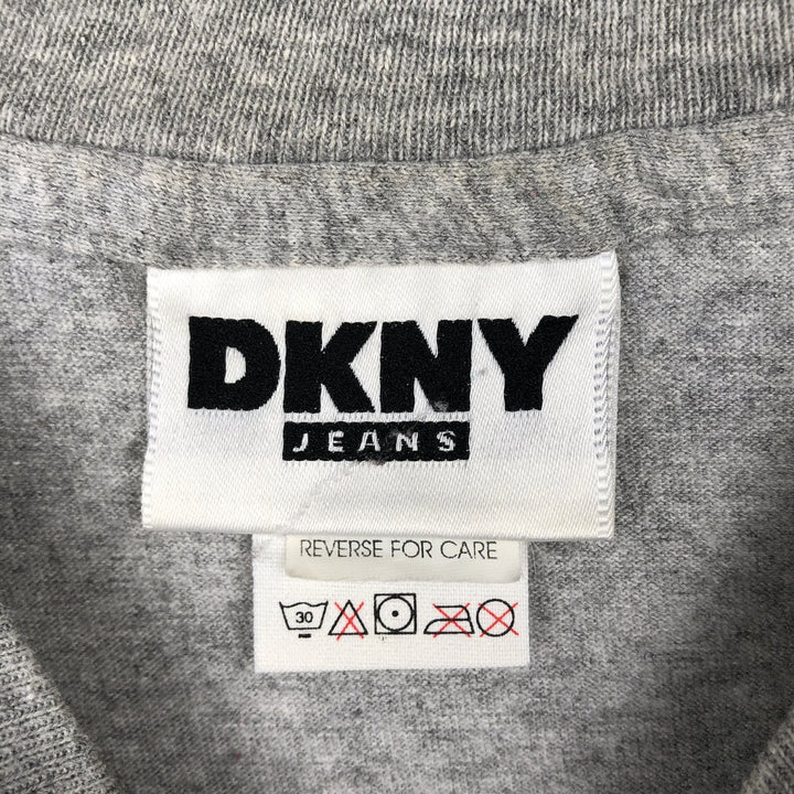90'S Donna Karan New York DKNY JEANS Short Sleeve Logo T-Shirt, Made in USA, Men's XL, Vintage cotton gray type Vintage Second Hand