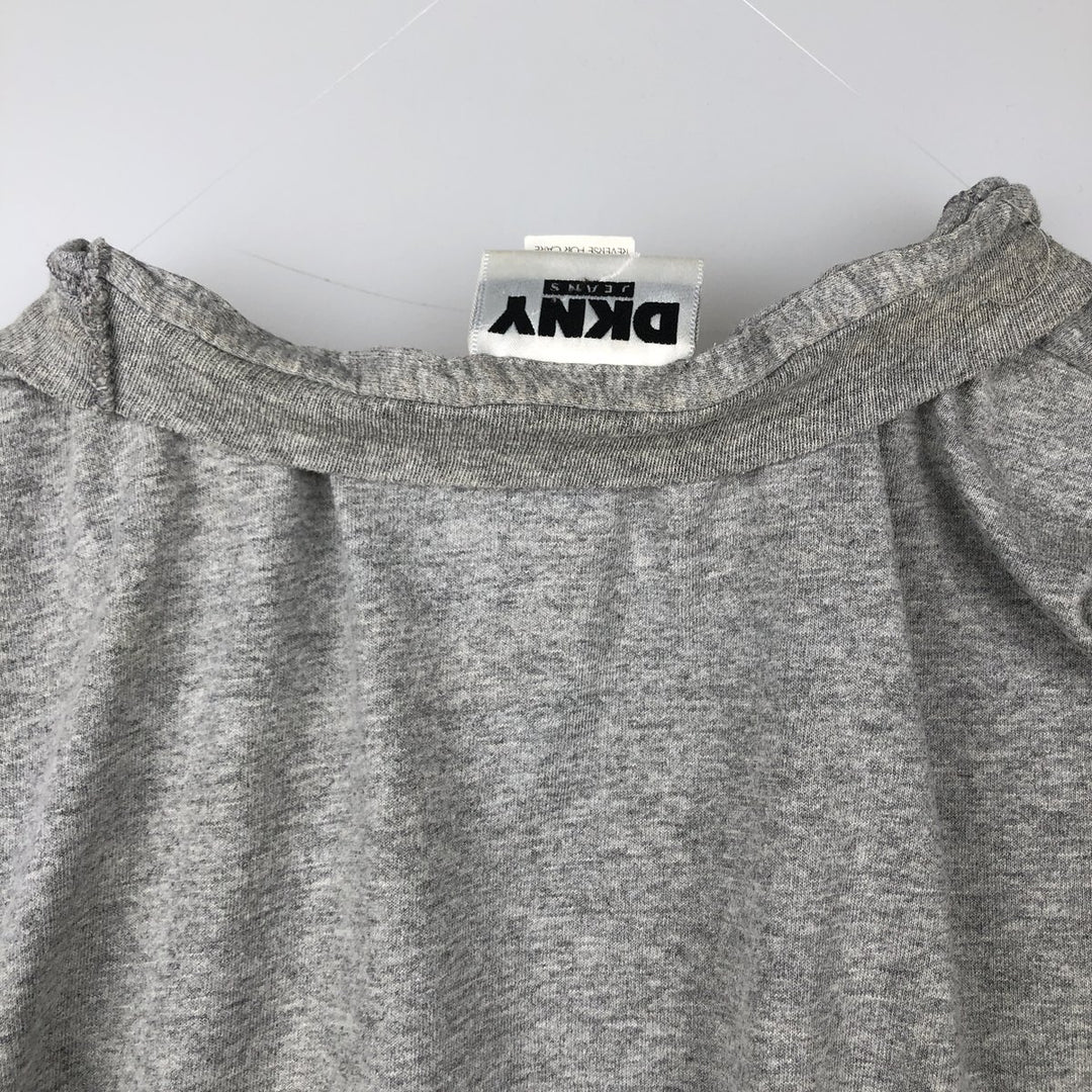 90'S Donna Karan New York DKNY JEANS Short Sleeve Logo T-Shirt, Made in USA, Men's XL, Vintage cotton gray type Vintage Second Hand