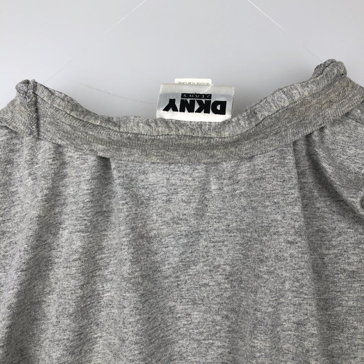 90'S Donna Karan New York DKNY JEANS Short Sleeve Logo T-Shirt, Made in USA, Men's XL, Vintage cotton gray type Vintage Second Hand