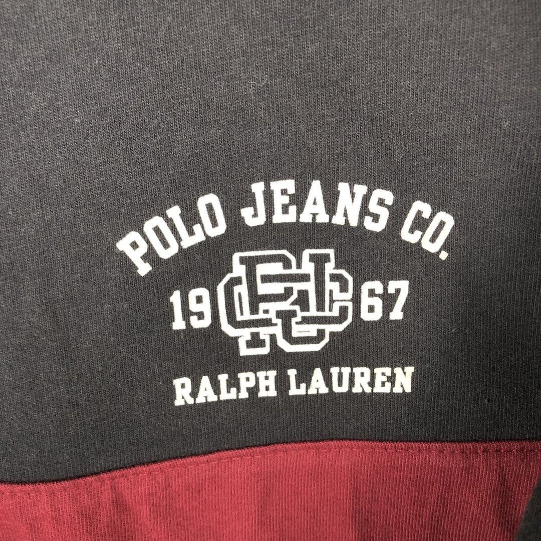 Ralph Lauren POLO JEANS COMPANY Short-Sleeve Logo T-Shirt, Men's Size L (approx.) cotton black type Vintage Second Hand