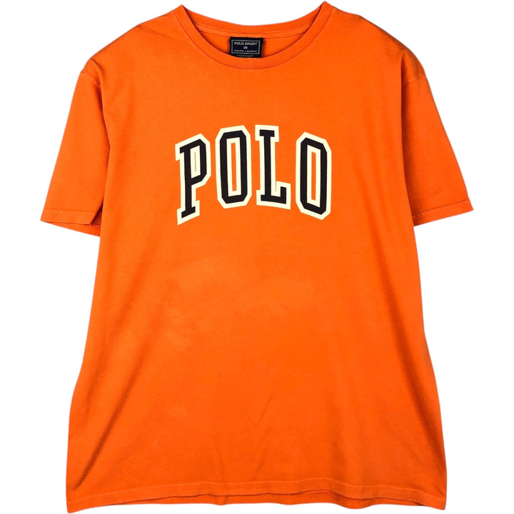Ralph Lauren POLO SPORT Short-Sleeve Logo T-Shirt, Men's Size M (approx.) cotton orange type Vintage Second Hand