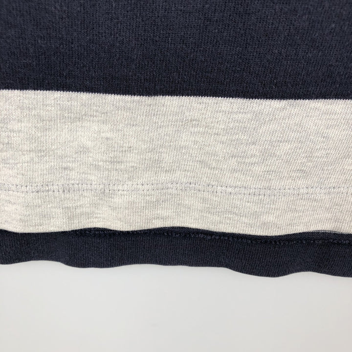 Ralph Lauren POLO JEANS COMPANY Short-Sleeve Striped T-Shirt, Men's Size L (approx.) cotton gray type Vintage Second Hand