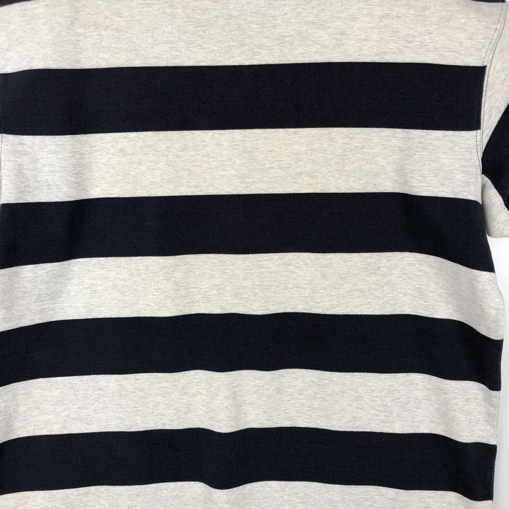 Ralph Lauren POLO JEANS COMPANY Short-Sleeve Striped T-Shirt, Men's Size L (approx.) cotton gray type Vintage Second Hand