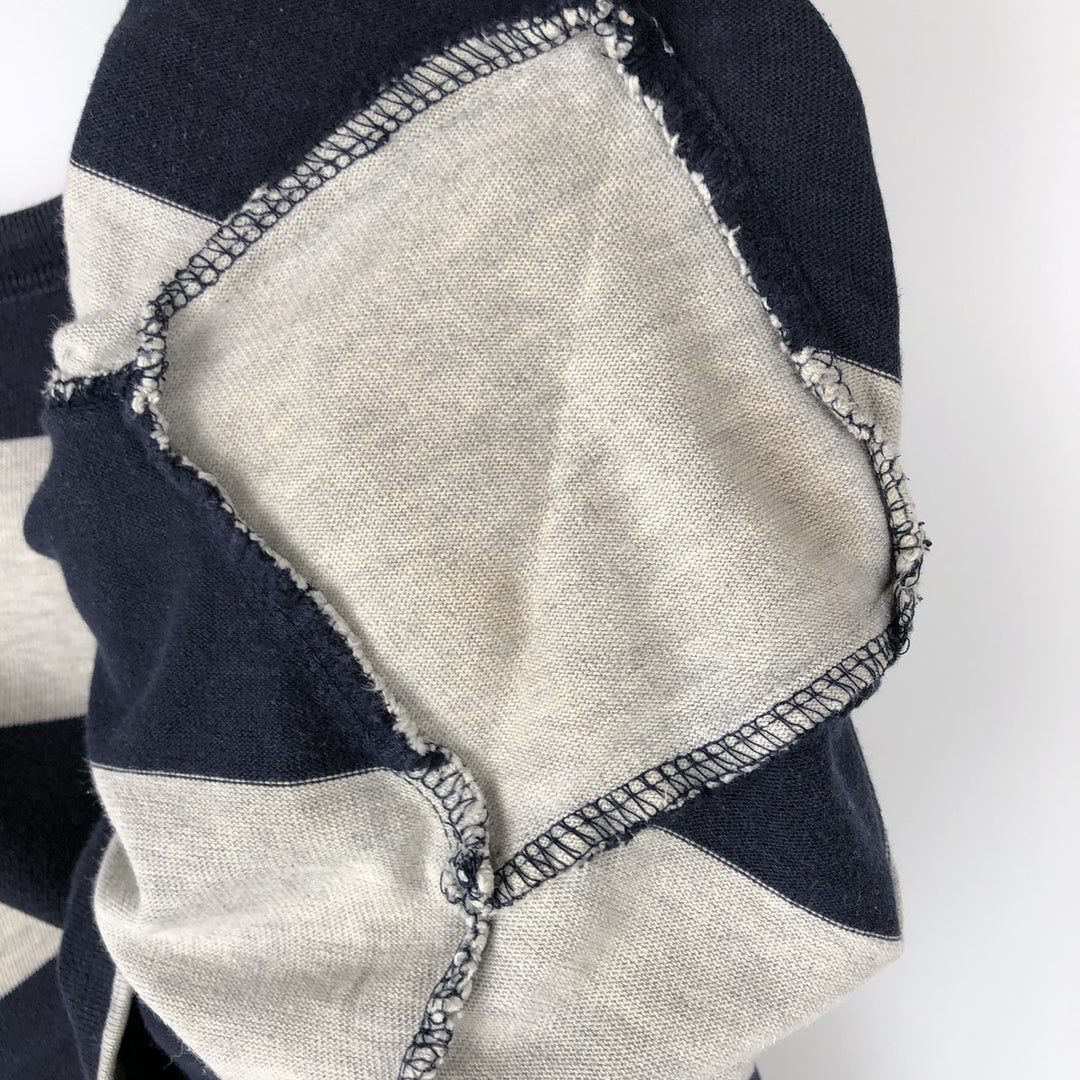 Ralph Lauren POLO JEANS COMPANY Short-Sleeve Striped T-Shirt, Men's Size L (approx.) cotton gray type Vintage Second Hand