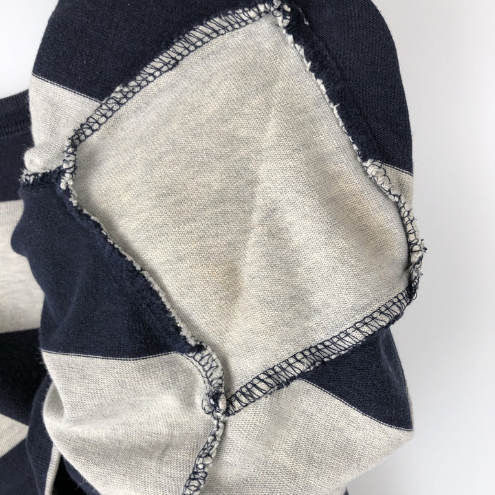 Ralph Lauren POLO JEANS COMPANY Short-Sleeve Striped T-Shirt, Men's Size L (approx.) cotton gray type Vintage Second Hand