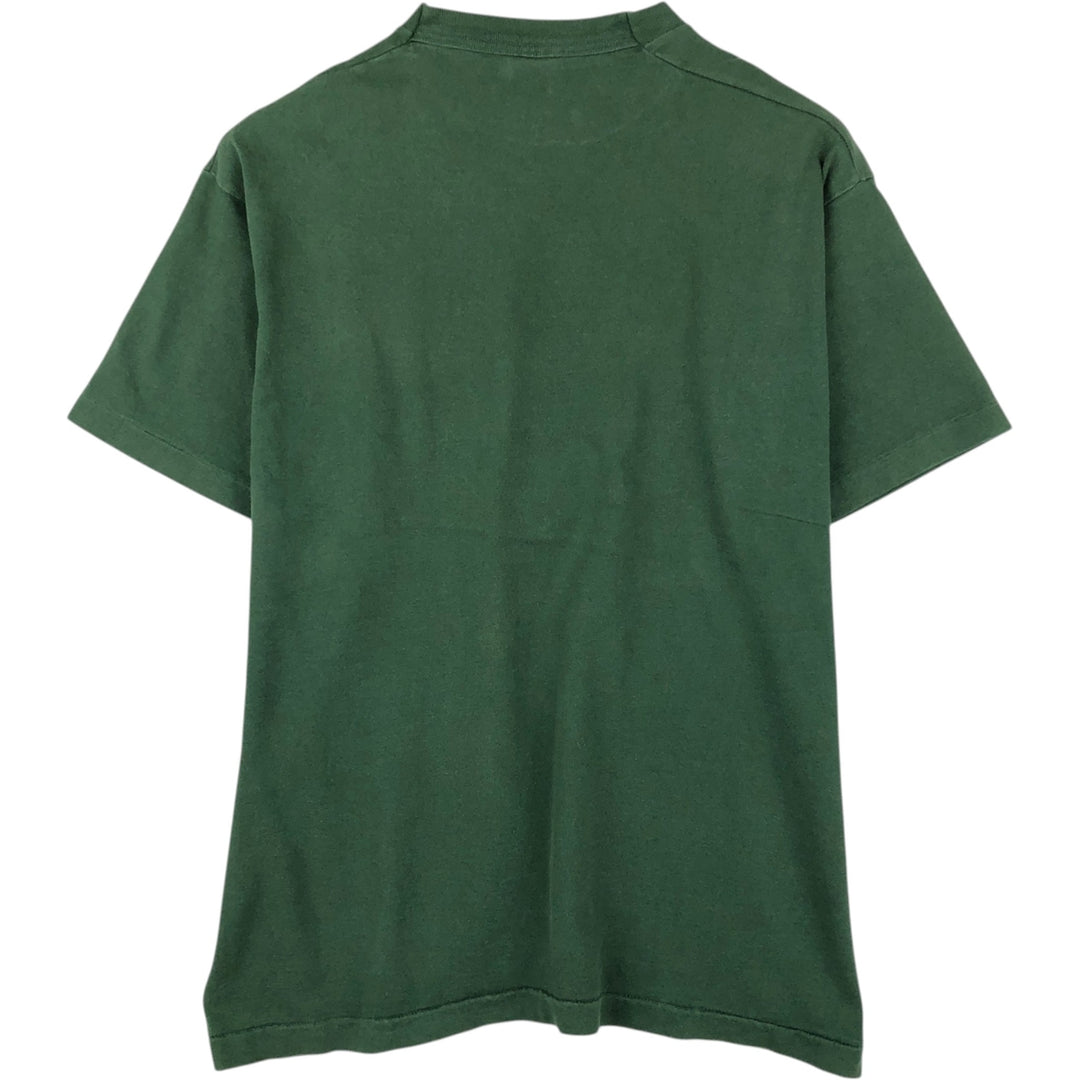 90'S Fruit of the Loom Heavy Cotton Printed T-Shirt Made in USA Men's XL Vintage cotton dark green Vintage Second Hand