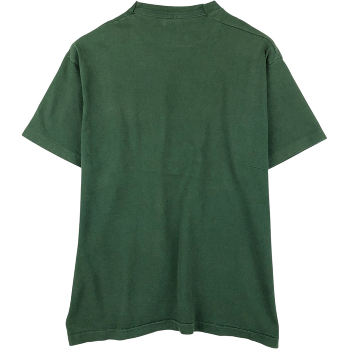 90'S Fruit of the Loom Heavy Cotton Printed T-Shirt Made in USA Men's XL Vintage cotton dark green Vintage Second Hand