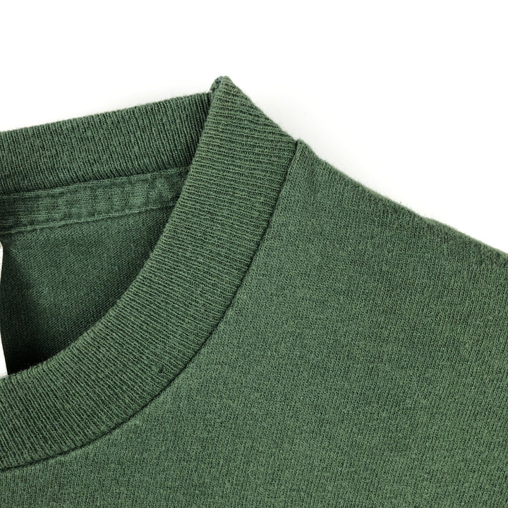 90'S Fruit of the Loom Heavy Cotton Printed T-Shirt Made in USA Men's XL Vintage cotton dark green Vintage Second Hand