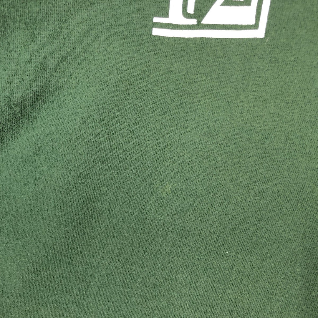 90'S Fruit of the Loom Heavy Cotton Printed T-Shirt Made in USA Men's XL Vintage cotton dark green Vintage Second Hand