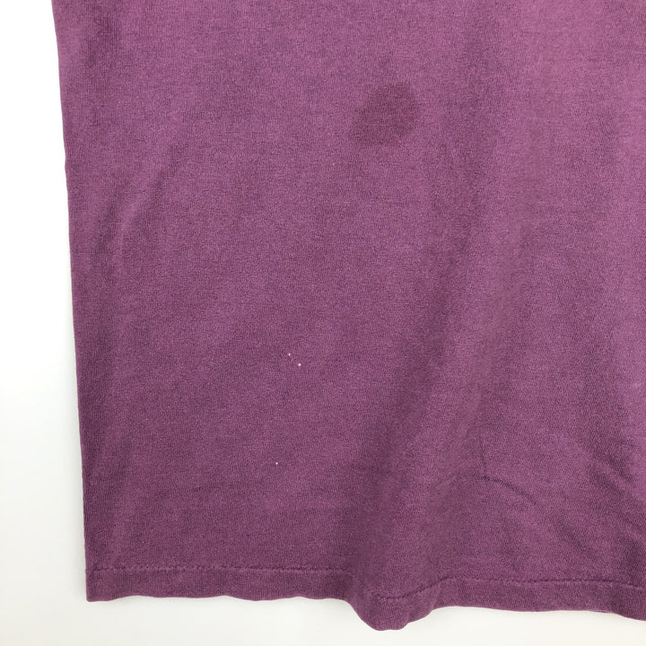 90'S Anvil Printed T-shirt Made in USA Men's XL Vintage cotton purple type Vintage Second Hand