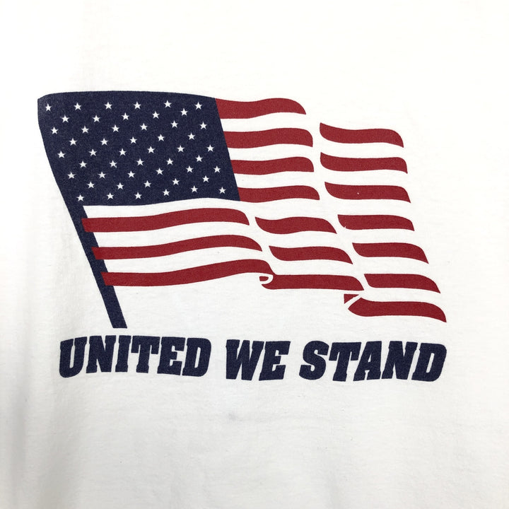 90'S All Sport American flag print T-shirt, Made in USA, Men's size M equivalent, Vintage cotton white type Vintage Second Hand