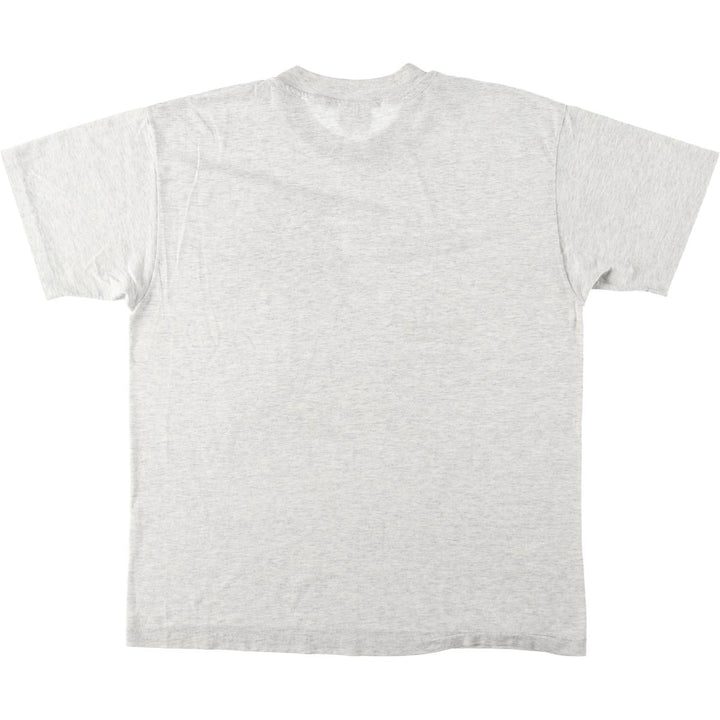 Vintage 90'S Hanes Fifty-Fifty Blue Tag Print T-Shirt, Made in USA, Men's Size L cotton gray type Vintage Second Hand
