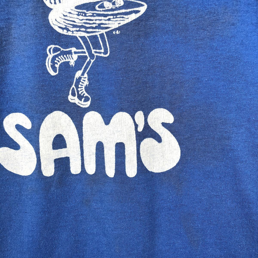 Printed T-shirt, Men's Size M (approx.), Vintage unclear blue type Vintage Second Hand