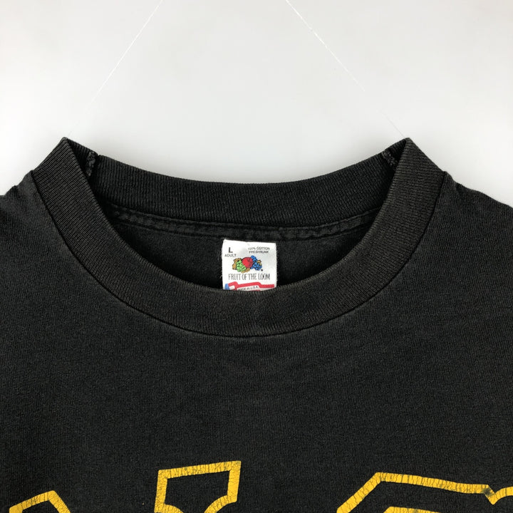 90'S Fruit of the Loom souvenir T-shirt, made in the USA, men's size L (approx.) cotton black type Vintage Second Hand