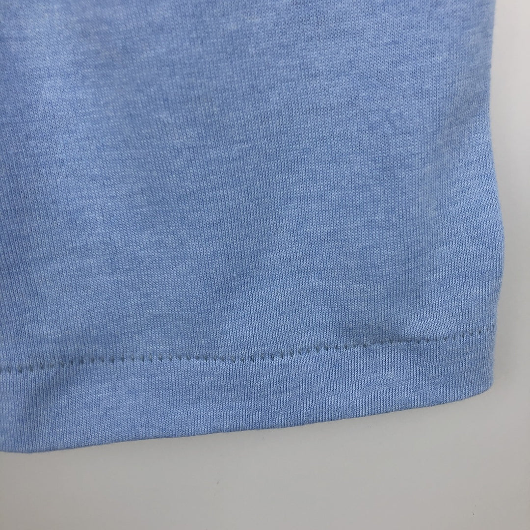 80'S Sportswear Print T-Shirt, Made in USA, Men's Size M (Equivalent), Vintage cotton Blue type light blue Vintage Second Hand