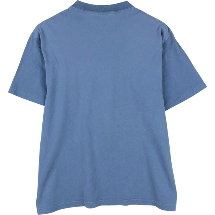 90'S SOF TEE Print T-Shirt, Made in USA, Men's Size L (Equivalent), Vintage cotton Blue type light blue Vintage Second Hand