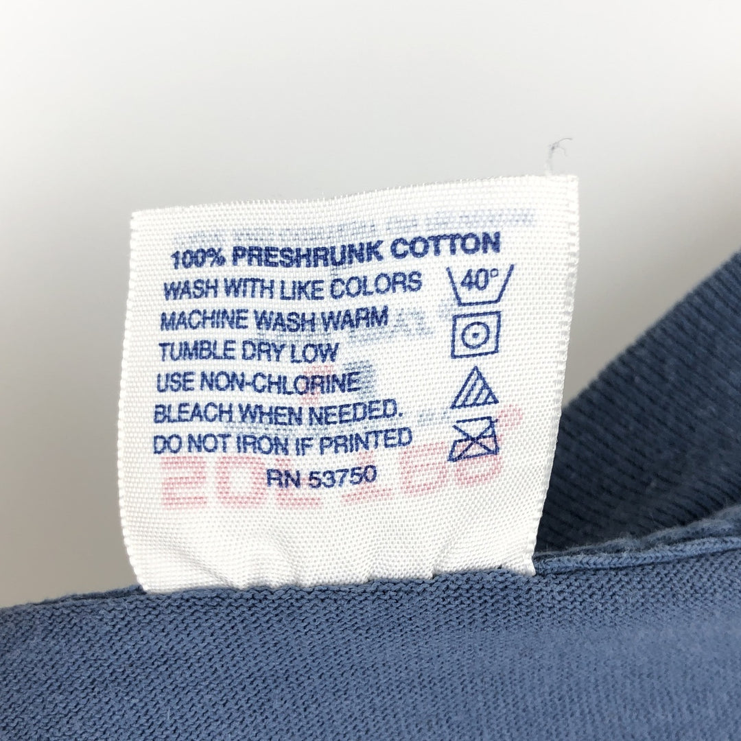 90'S SOF TEE Print T-Shirt, Made in USA, Men's Size L (Equivalent), Vintage cotton Blue type light blue Vintage Second Hand
