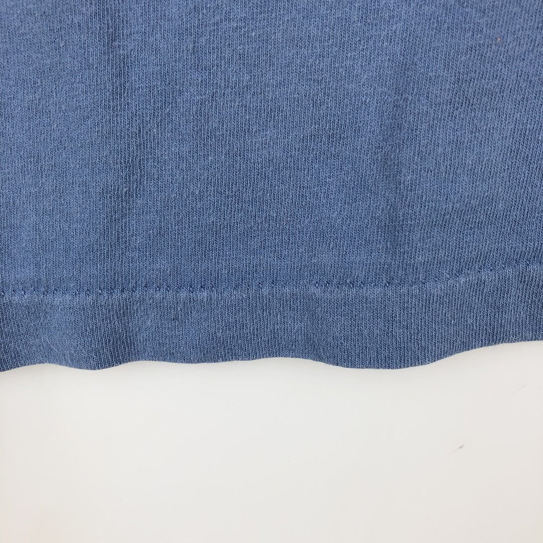 90'S SOF TEE Print T-Shirt, Made in USA, Men's Size L (Equivalent), Vintage cotton Blue type light blue Vintage Second Hand