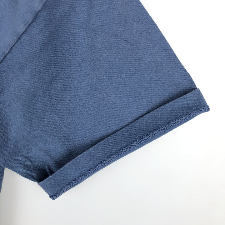 90'S SOF TEE Print T-Shirt, Made in USA, Men's Size L (Equivalent), Vintage cotton Blue type light blue Vintage Second Hand