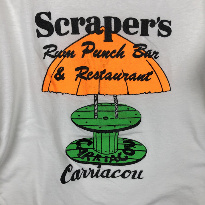 Printed T-shirt, men's size XL unclear white type Vintage Second Hand