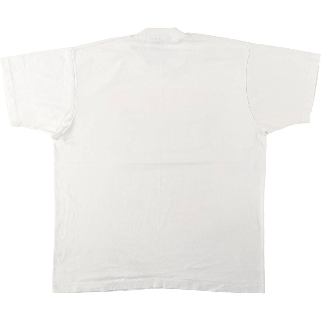 90'S Screen Stars printed T-shirt, made in USA, men's size XL (approx.) cotton white type Vintage Second Hand