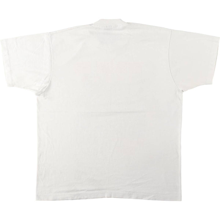90'S Screen Stars printed T-shirt, made in USA, men's size XL (approx.) cotton white type Vintage Second Hand