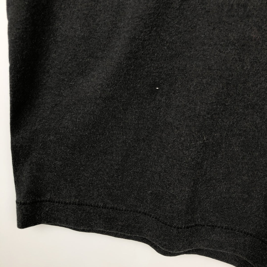 Fruit of the Loom Best Floral Print T-Shirt, Made in USA, Men's Size L (approx.) cotton black type Vintage Second Hand